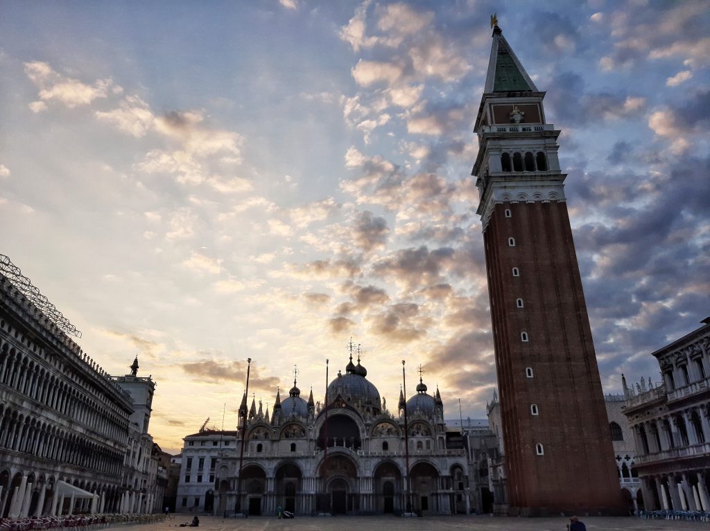Piazza San Marco, Venezia, completamente deserta